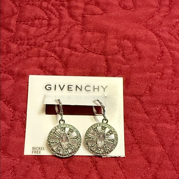 Givenchy Silver Crystal Earrings - Picture 1 of 4
